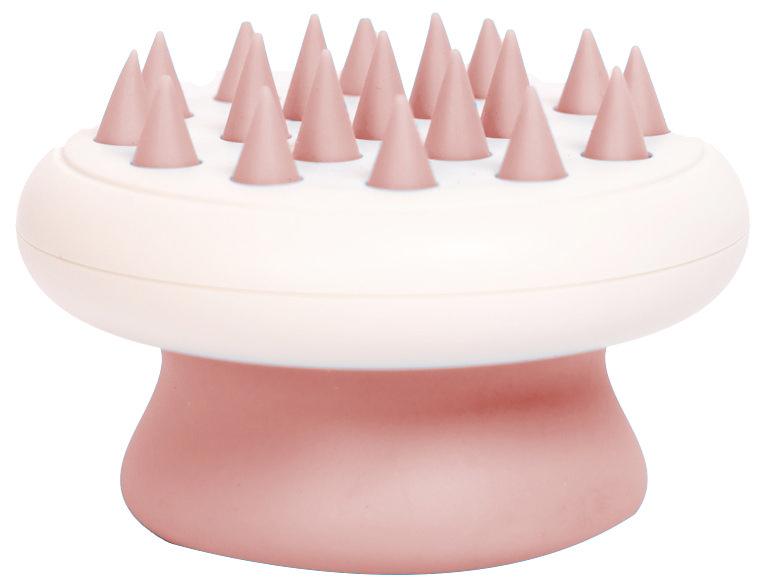 Pet Life ® 'Scwubba' Handheld Bathing Brushing and Massaging Soft Flexible Grooming Pet Comb Pink
