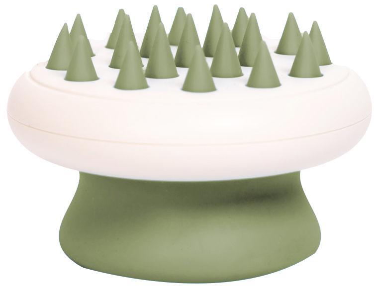 Pet Life ® 'Scwubba' Handheld Bathing Brushing and Massaging Soft Flexible Grooming Pet Comb Green