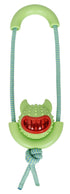 Pet Life ® 'Sling-Away' Tug and Squeak Natural Jute and Rubber Dog Toy Green