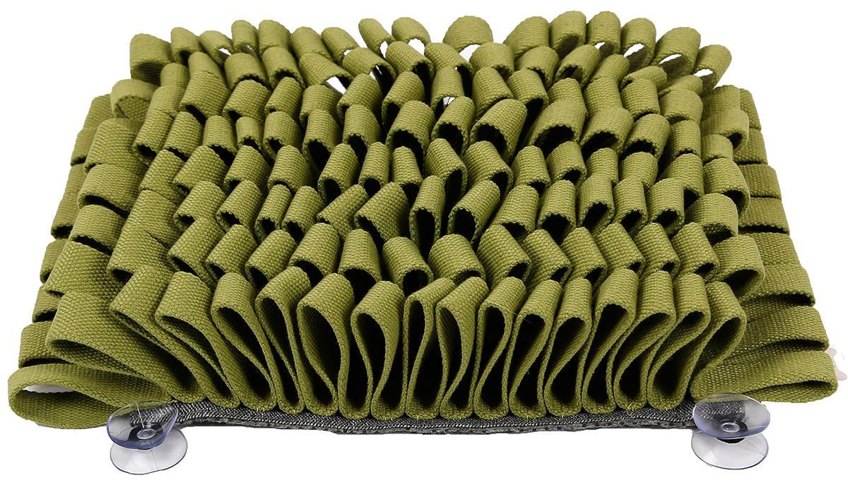Pet Life ® 'Sniffer Grip' Interactive Anti-Skid Suction Pet Snuffle Mat Green