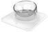 Pet Life ® 'Surface' Anti-Skid and Anti-Spill Curved and Clear Removable Pet Bowl White