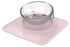 Pet Life ® 'Surface' Anti-Skid and Anti-Spill Curved and Clear Removable Pet Bowl Pink