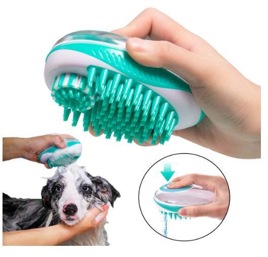 Pet Life ® 'Swasher' Shampoo Dispensing Massage and Bathing Brush Default Title