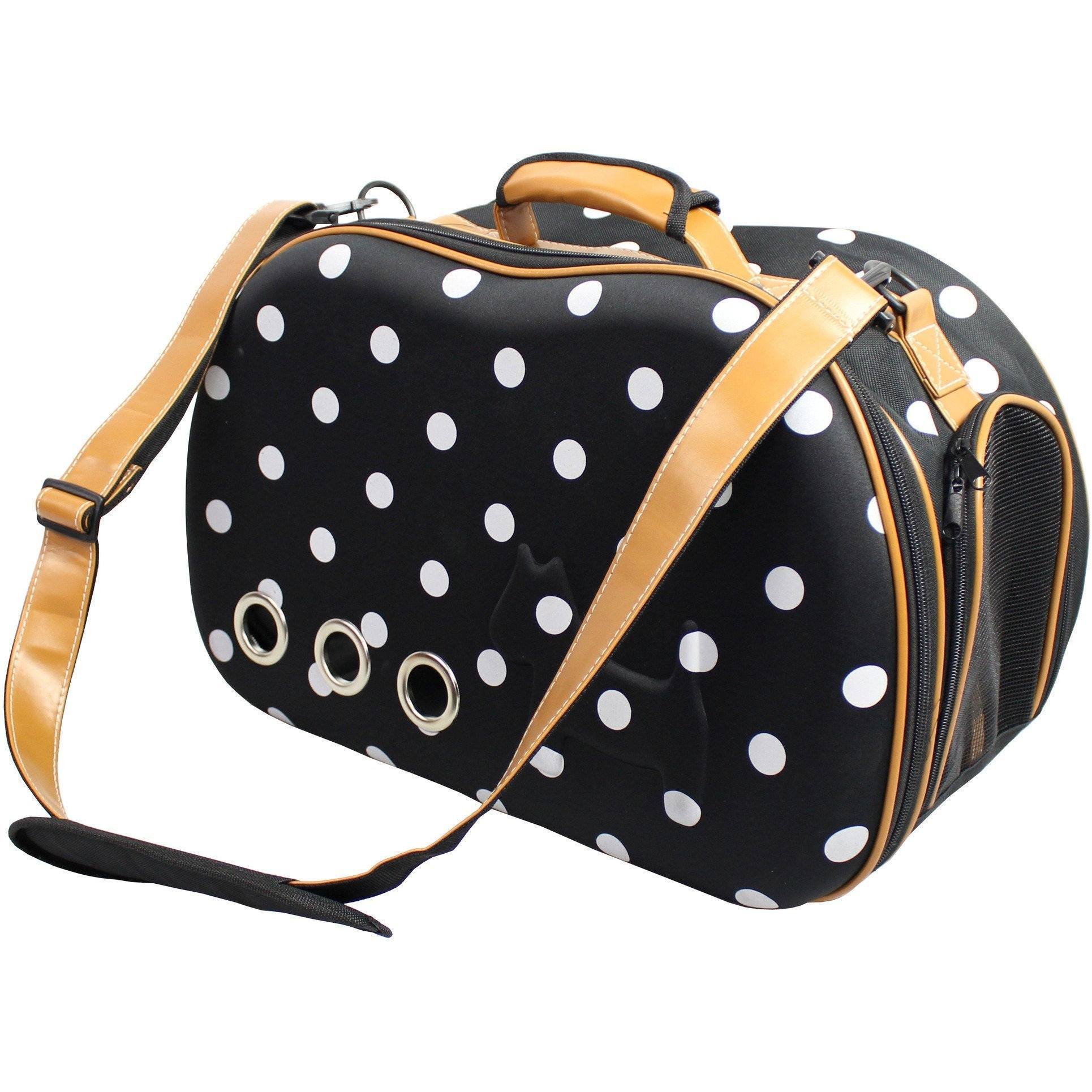 Pet Life ® 'Venta-shell' Airline Approved Perforated Dotted Collapsible Military Grade Fashion Designer Pet Dog Carrier Crate Default Title