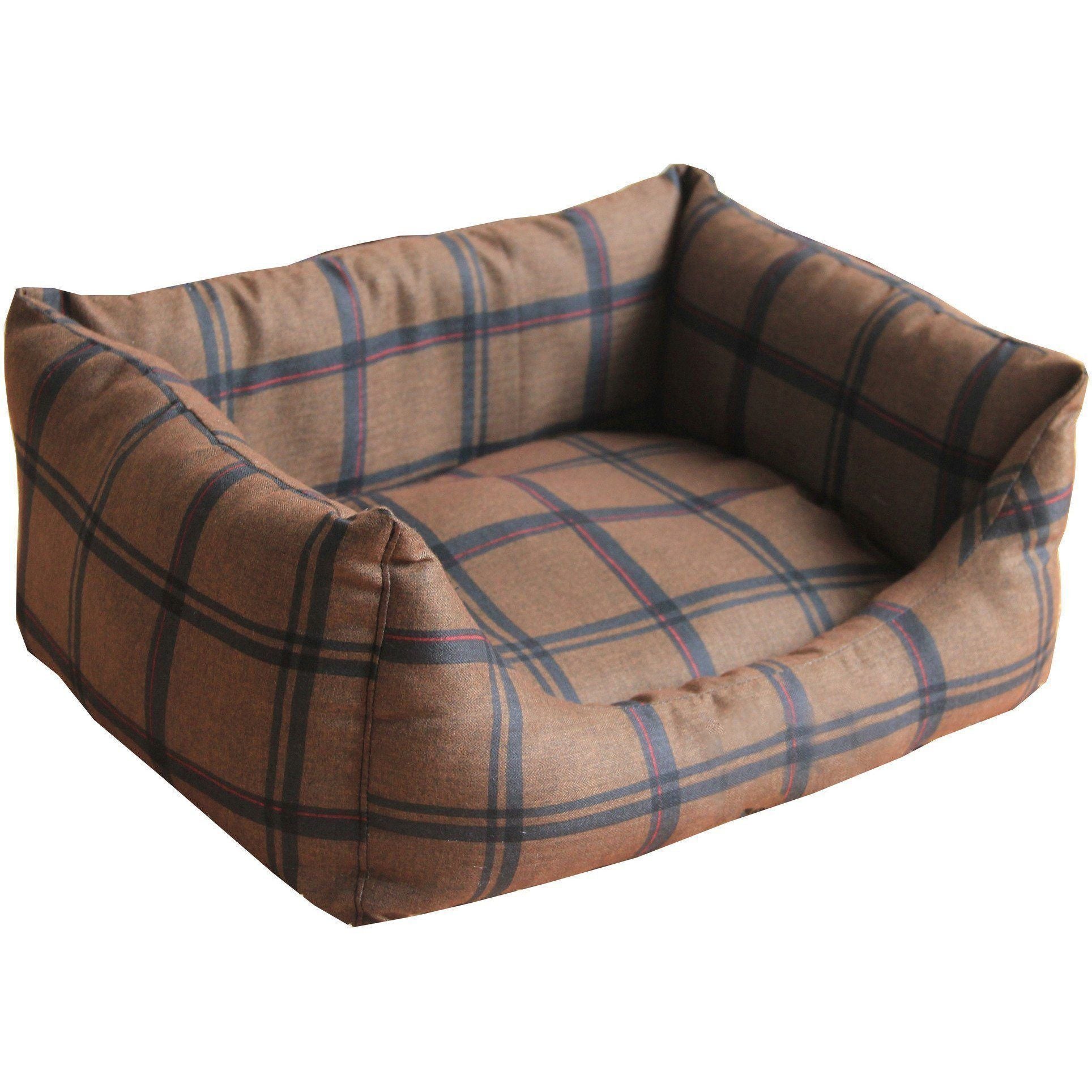 Pet Life ® 'Wick-Away' Wick-Proof Nano-Silver and Anti-Bacterial Water Resistant Rectangular Pet Dog Bed X-Small Dark Brown