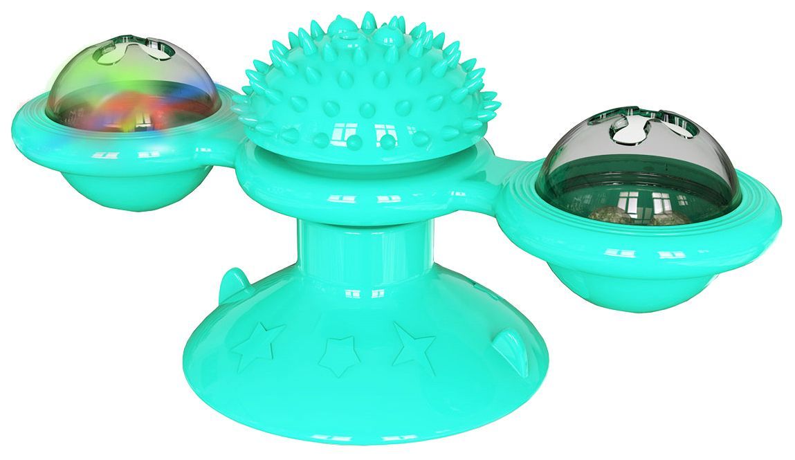 Pet Life ® 'Windmill' Rotating Suction Cup Spinning Cat Toy Blue