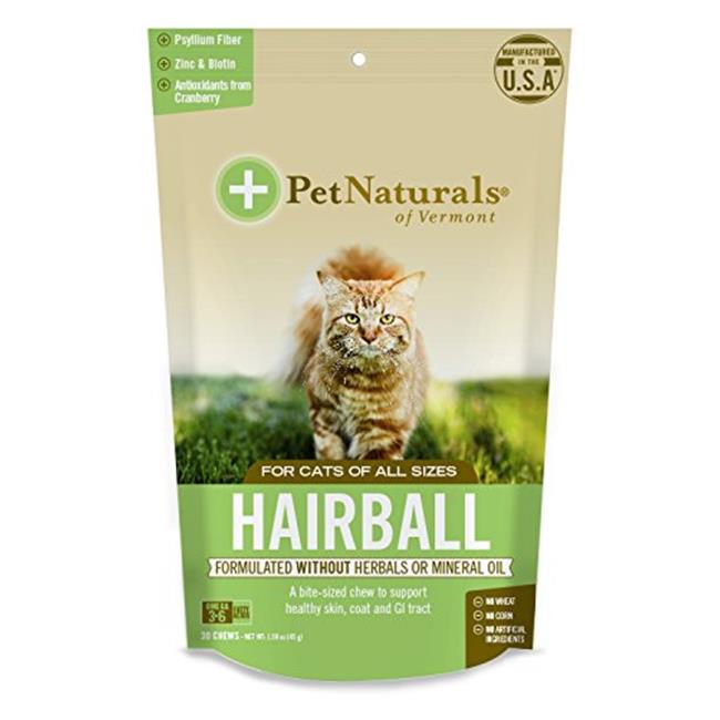 Pet Naturals of Vermont Hairball Relief Cat Supplements - 30 ct Pouch