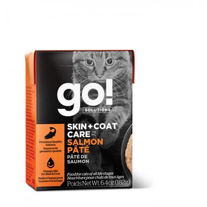 Petcurean GO! Skin & Coat Care Salmon Pate' Wet Cat Food - 6.4 oz - Case of 24