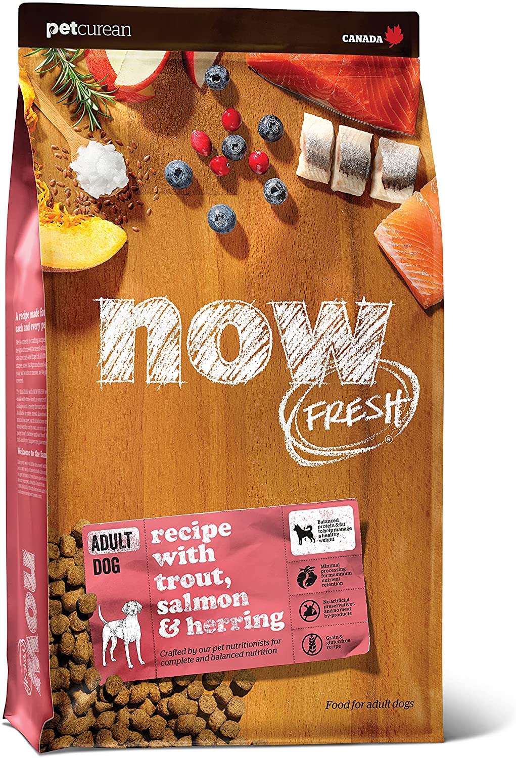 Petcurean NOW FRESH Grain-Free Fish Adult Recipe Dry Dog Food - 22 lb Bag