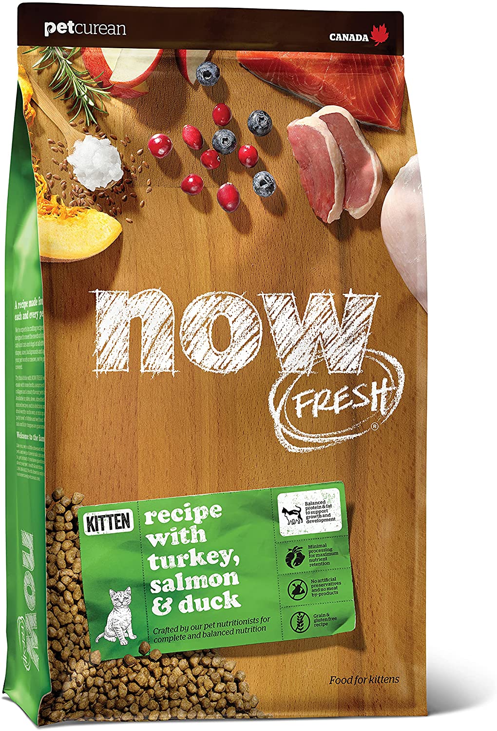 Petcurean NOW FRESH Grain-Free Kitten Recipe (6 per bale) Dry Cat Food - 3 lb Bag