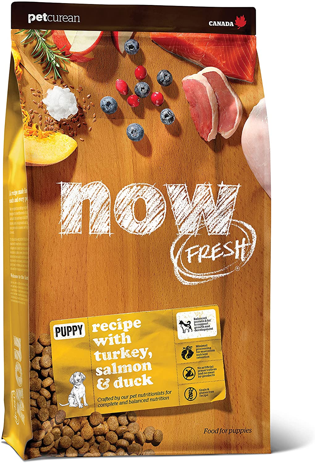 Petcurean NOW FRESH Grain-Free Puppy Recipe Dry Dog Food - 22 lb Bag