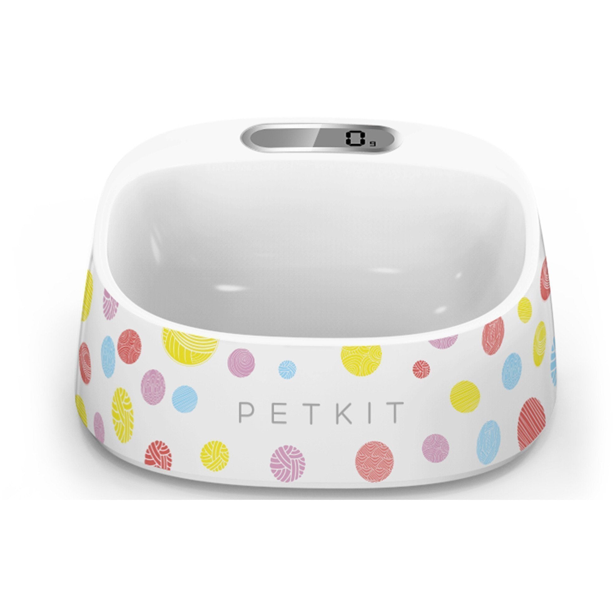 PETKIT ® 'FRESH' Anti-Bacterial Waterproof Smart Food Weight Calculating Digital Scale Pet Cat Dog Bowl Feeder w/ Inlcuded Batteries Rainbow Dotted