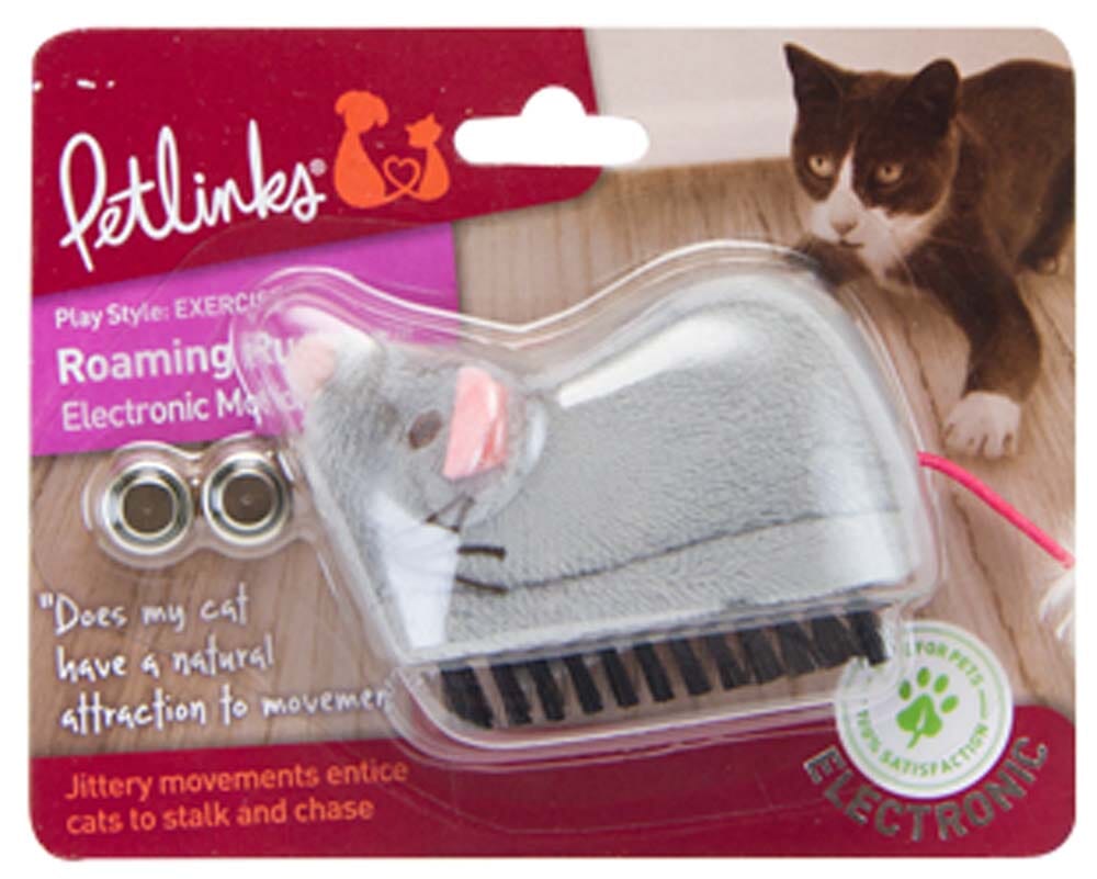 Petlinks Roaming Runner Mouse Electronic Motion Cat Toy - Grey - One Size