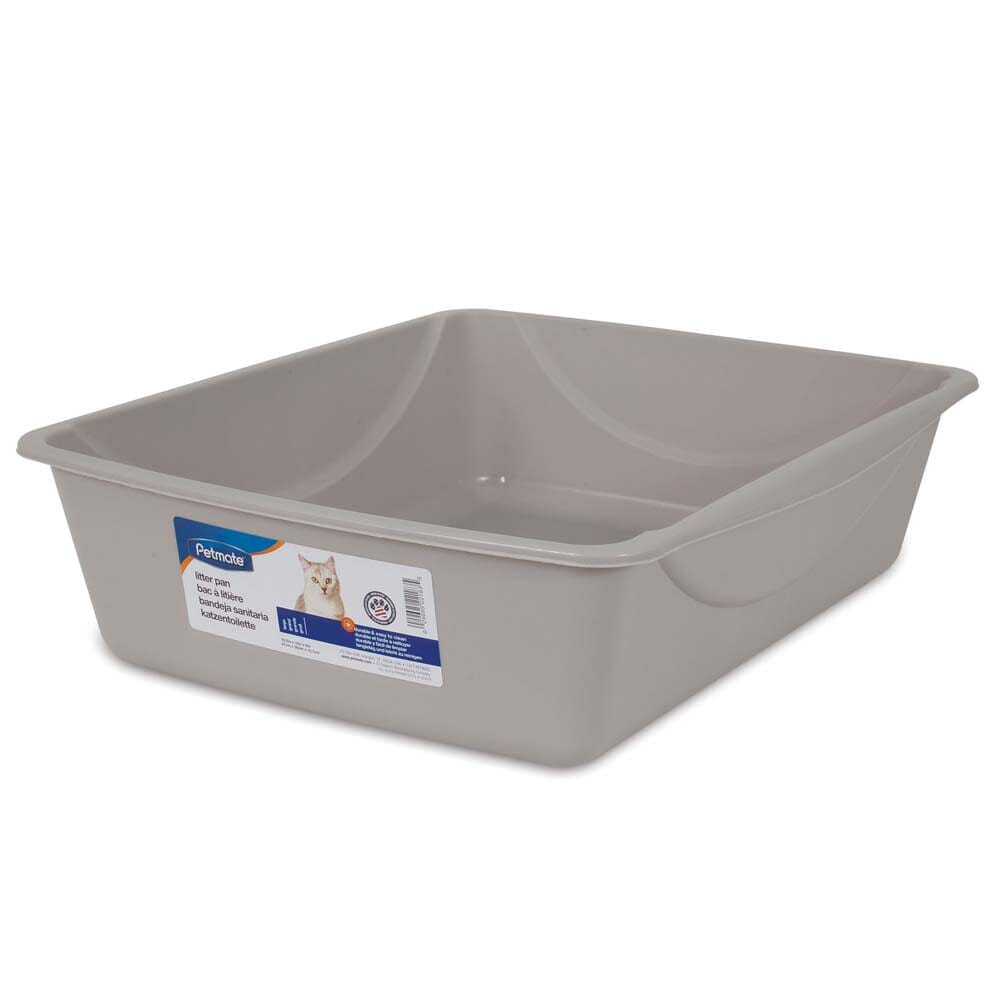 Petmate Basic Cat Litter Pan Mouse - Gray - Large