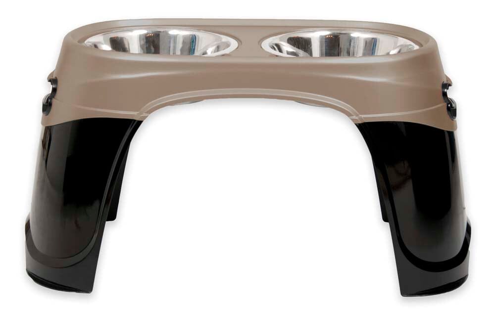 Petmate Easy Reach Diner Feeder Black/Pearl/Tan - Extra Large - 14.5 in