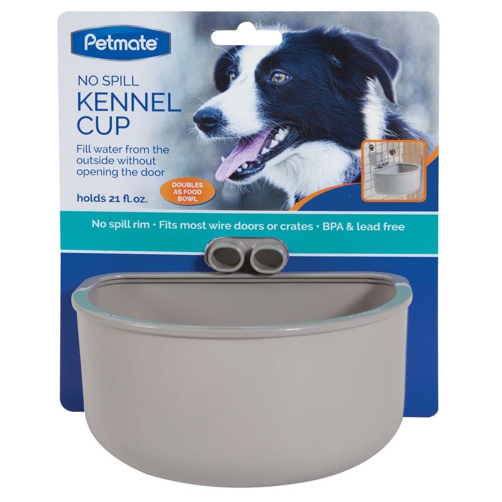 Petmate No Spill Kennel Cup Grey - Large