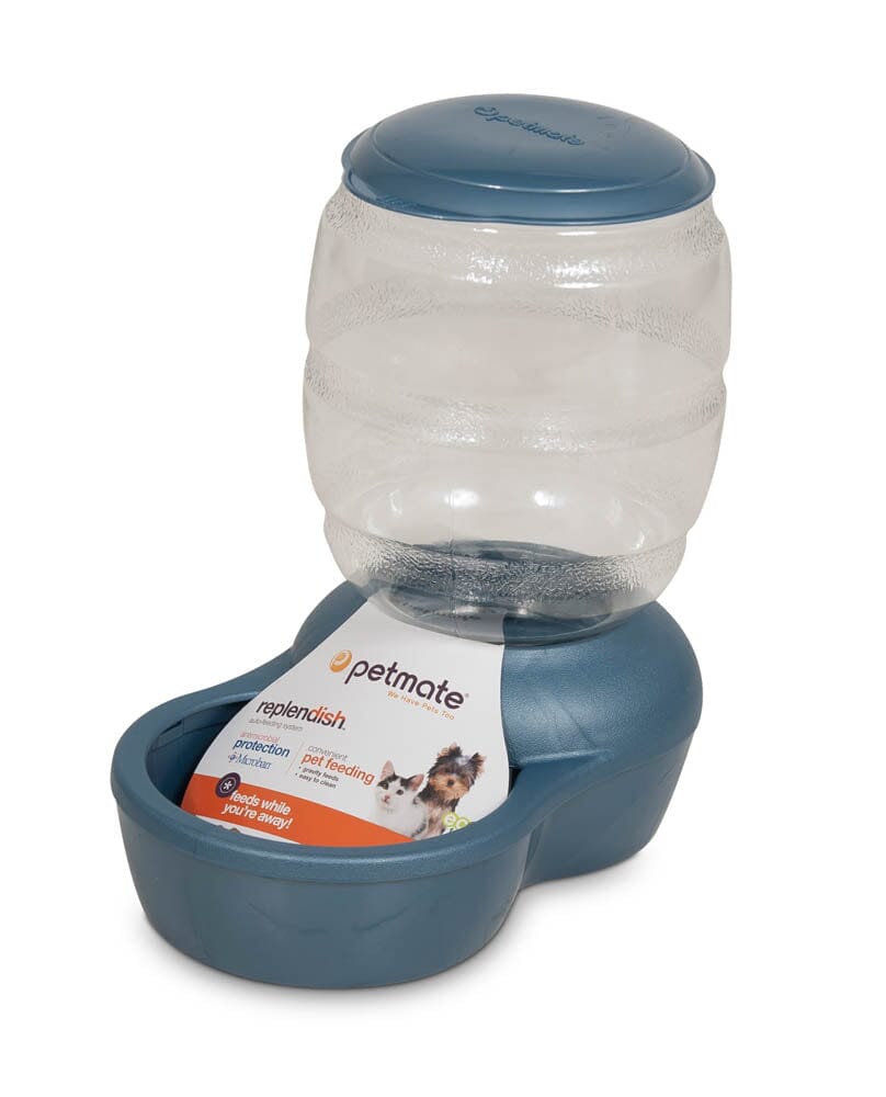 Petmate Replendish Feeder with Microban Pearl Peacock Blue - XXS