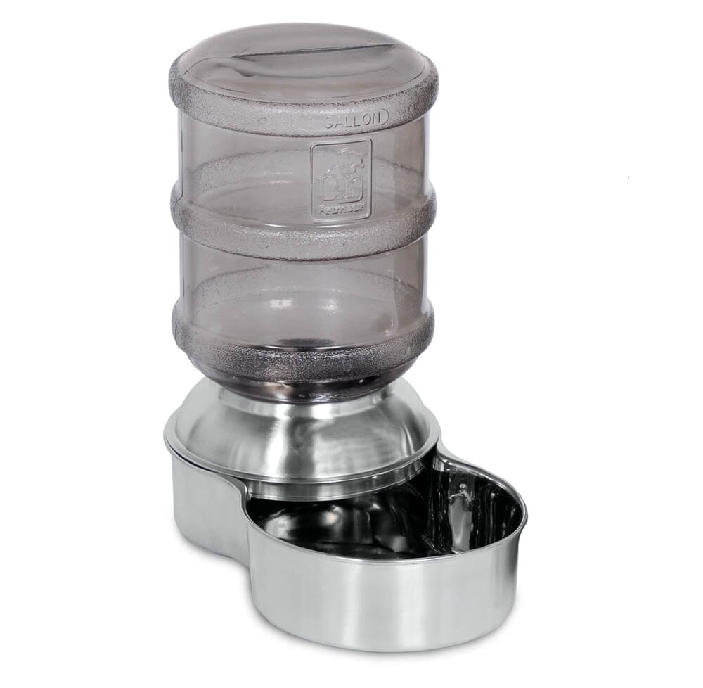 Petmate Replenish Waterer Stainless Steel Stainless Steel/Smoke - Small
