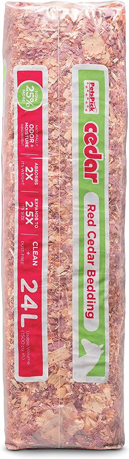 Pet's Pick Kiln Dried Red Cedar Bedding - Red Cedar - 24 L