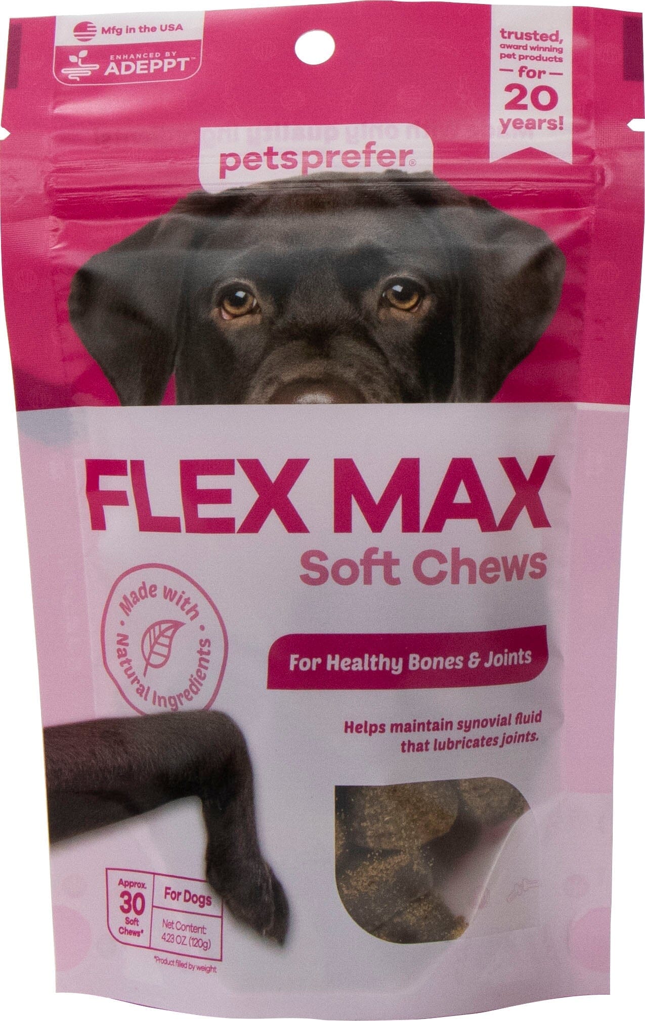 Pets Prefer Flex Max Soft Chews for Dogs Dog Joint Care - 30 Count
