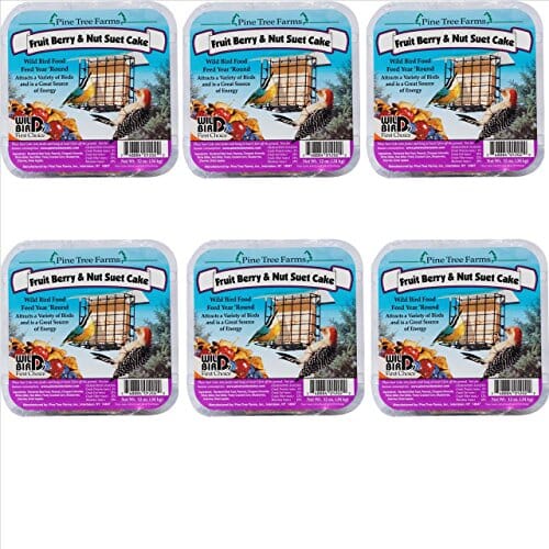 Pine Tree Farms Suet Cakes Wild Bird Food - Fruit Berry and Nut - 12 Oz