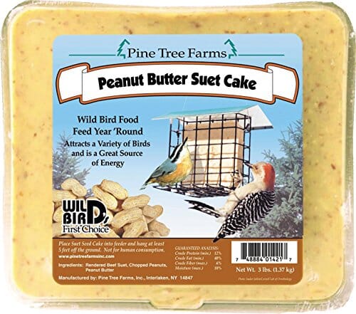Pine Tree Farms Suet Cakes Wild Bird Food - Peanut Butter - 3 Lbs
