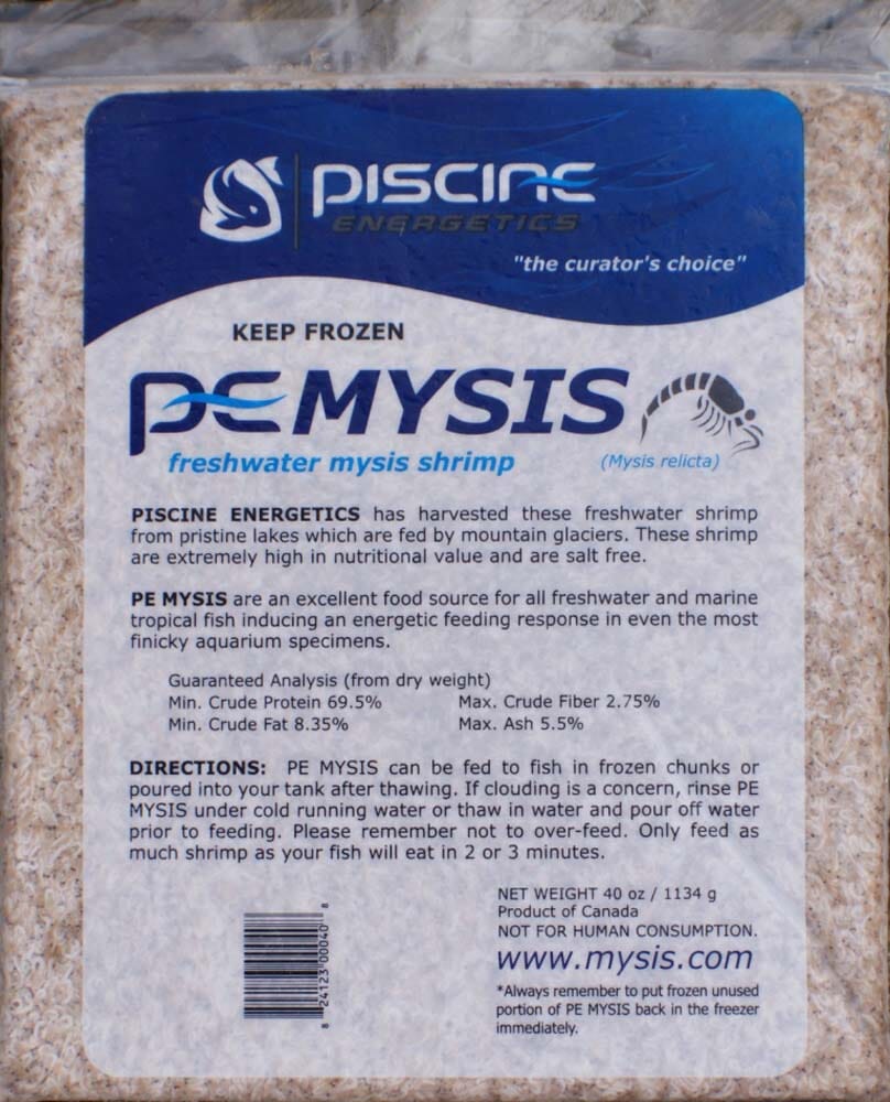 Piscine Energetics Mysis Frozen Fish Food - 40 Oz  