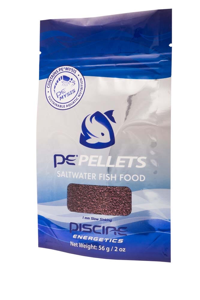 Piscine Energetics, PE Pellets, Saltwater Fish Food 1mm Pellet/2oz