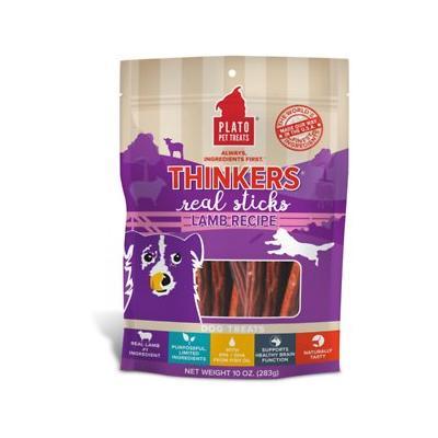 Plato Pet Treats Thinkers Lamb Natural Dog Chews - 10 oz Bag