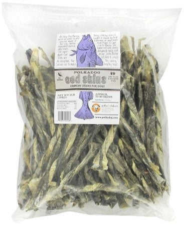 Polka Dog Bakery Cod Skin Dog Treats - 2 lbs Bulk