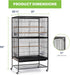 Prevue Hendryx Wrought Iron Flight Cage with Stand - Black - 31" x 20.5" x 53"