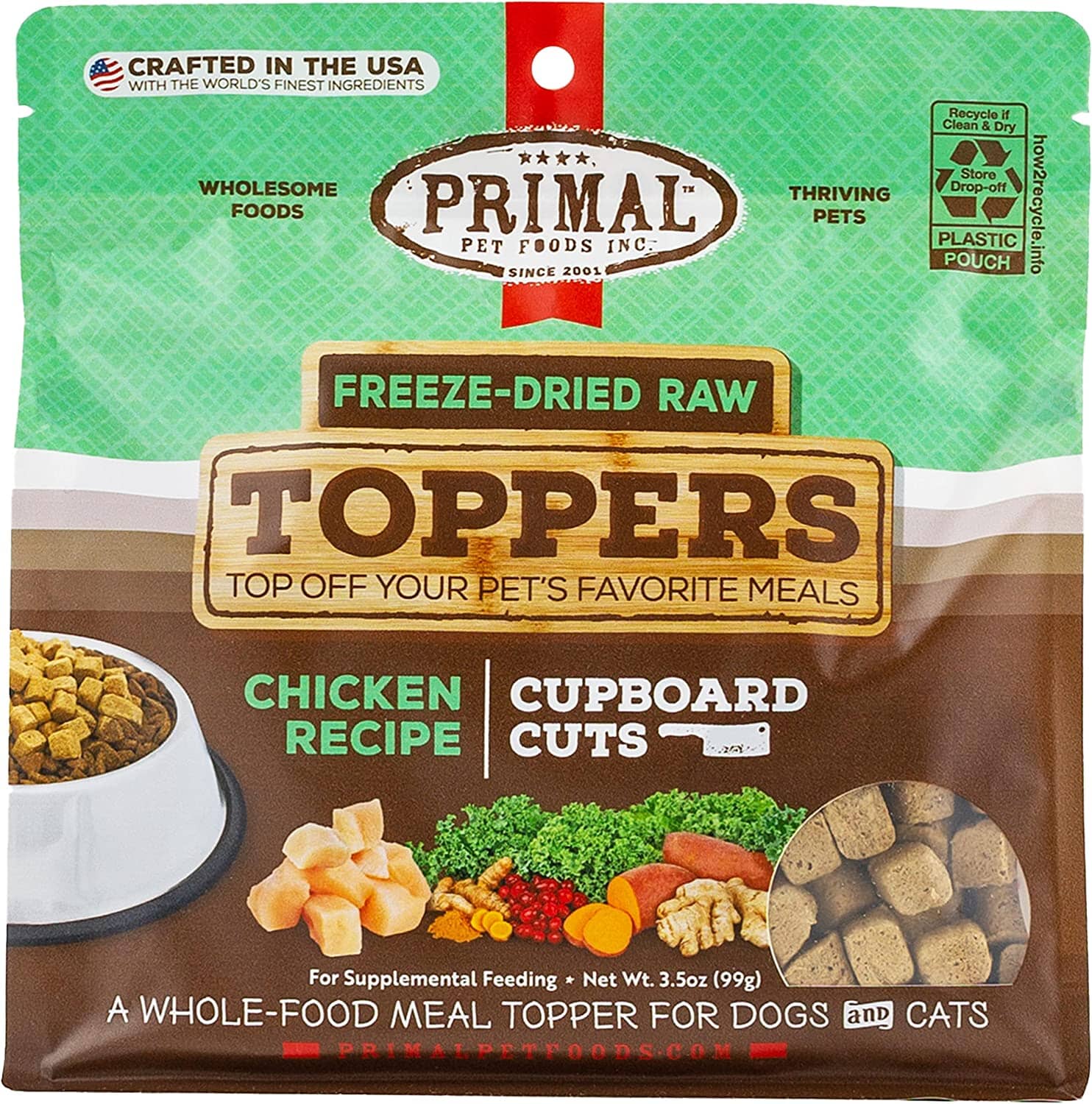 Primal Cupboard Chicken Freeze-Dried Dog Treats - 3.5 Oz