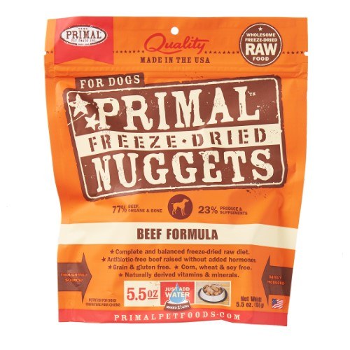 Primal Freeze-Dried Dog Food Nuggets Beef - 14 Oz