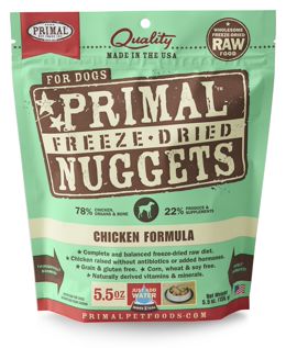 Primal Freeze-Dried Dog Food Nuggets Chicken - 5.5 Oz