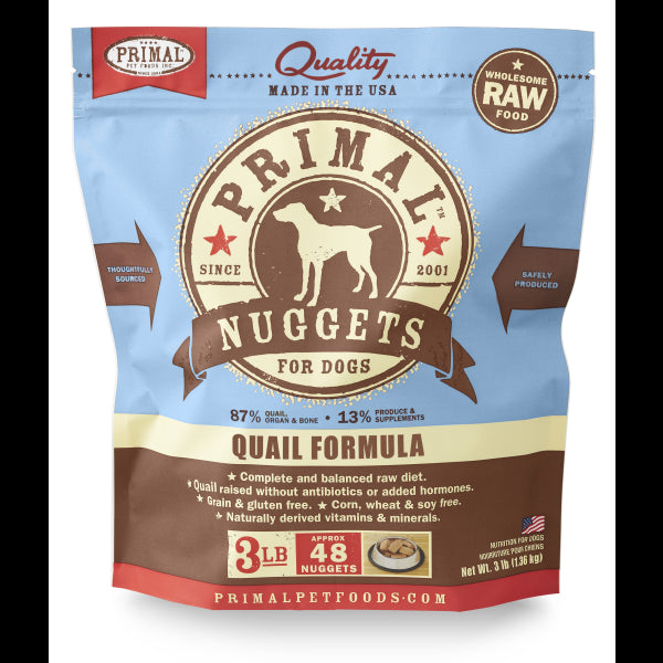 Primal freeze outlet dried quail