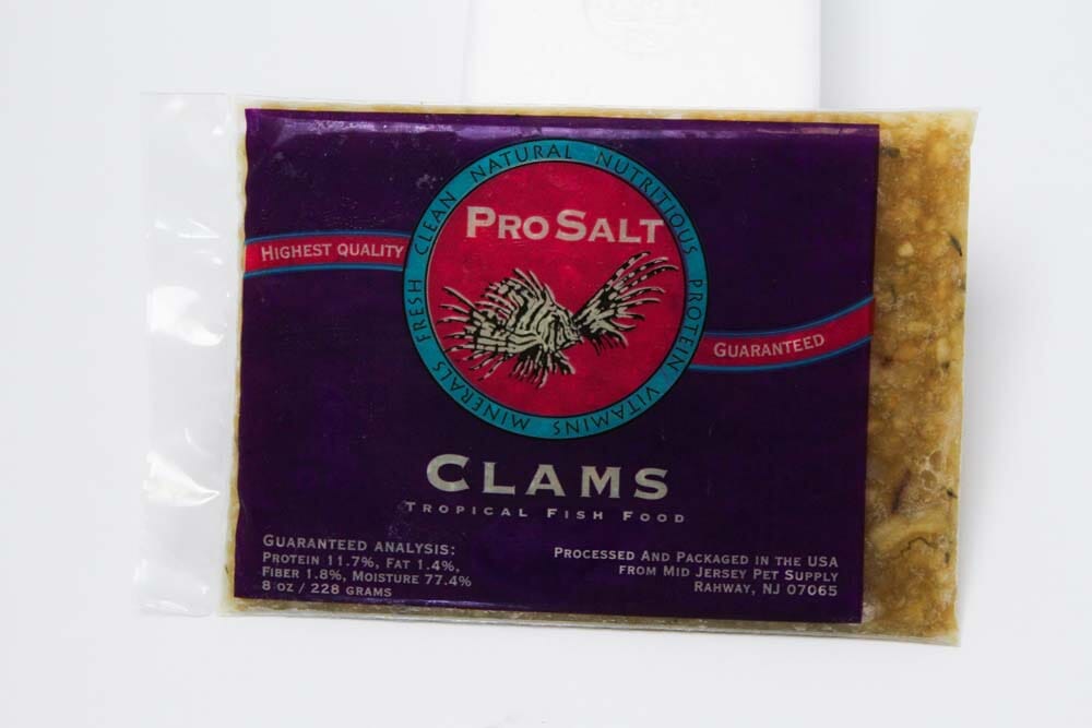 Pro Salt Clams Frozen Fish Food - 8 Oz  