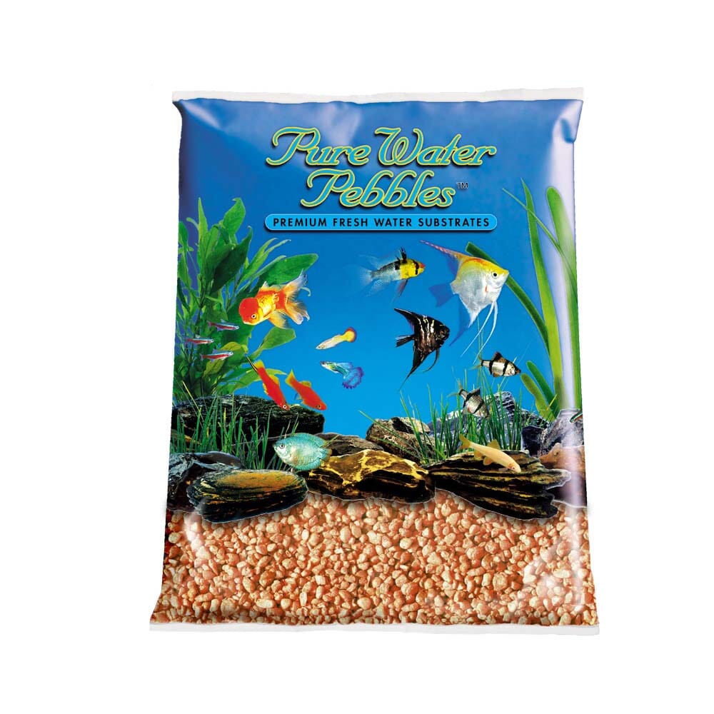 Pure Water Pebbles Premium Fresh Water Coated Aquarium Gravel Neon Pink - 5 lbs - 6 Count