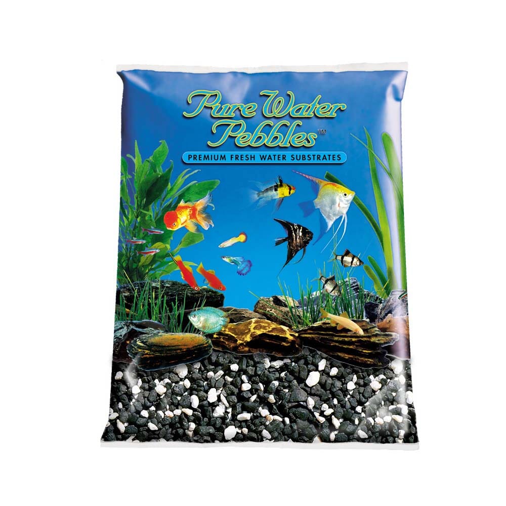 Pure Water Pebbles Premium Fresh Water Coated Aquarium Gravel Salt & Pepper - 25 lbs - 2 Count