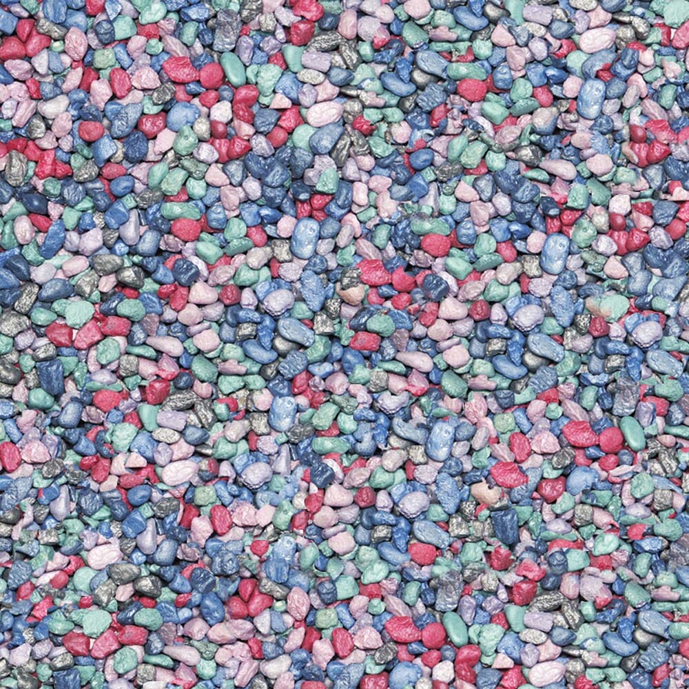 Pure Water Pebbles Premium Fresh Water Frosted Aquarium Gravel Rainbow - 5 lbs - 6 Count