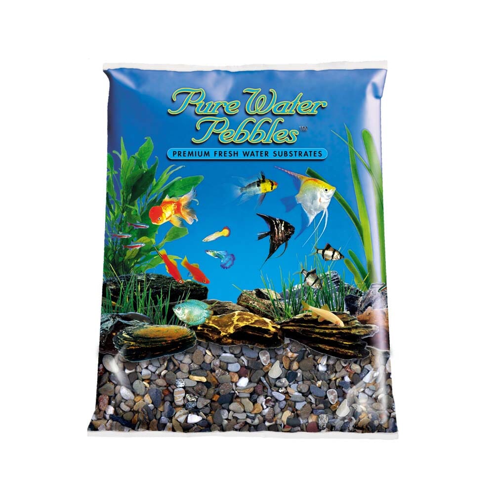 Pure Water Pebbles Premium Fresh Water River Jack Natural Aquarium Gravel - 5 lbs - 6 Count