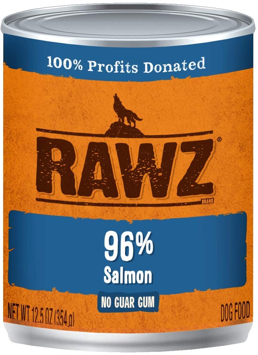 Rawz 96% Salmon Pate Canned Dog Food - 12.5 oz - Case of 12