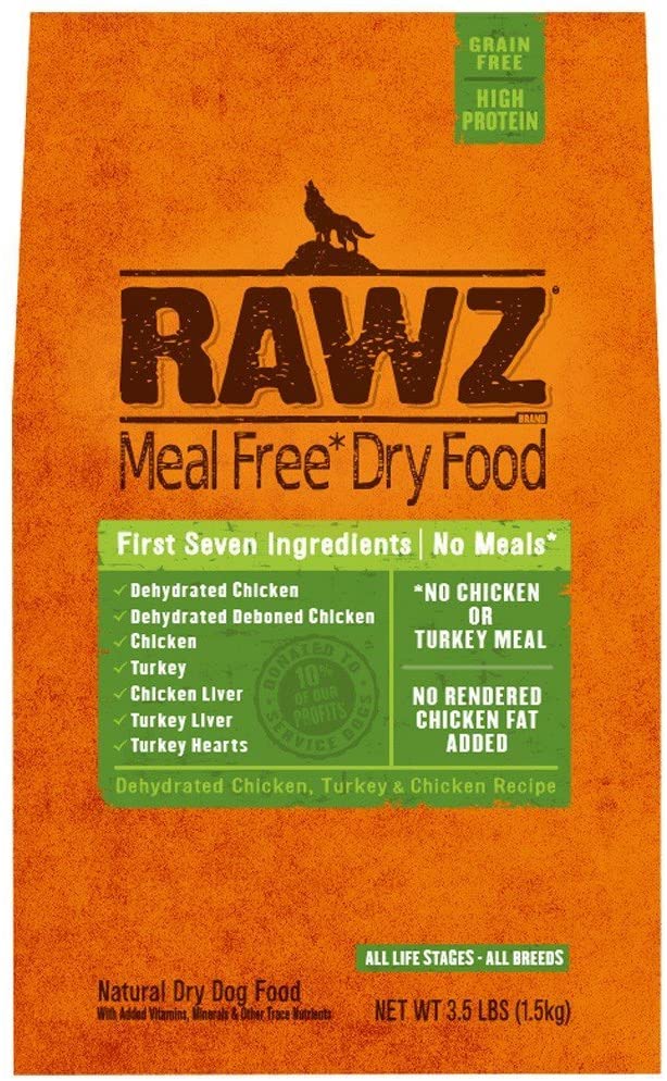 Rawz Meal Free Chicken & Turkey Dry Dog Food - 3.5 lb Bag