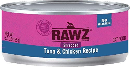 Rawz Shredded Tuna & Chicken Canned Cat Food - 5.5 oz - Case of 24