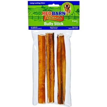 Red Barn Bully Stick Natural Dog Chews - 7 Inches - 3Pack