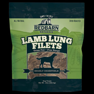 Red Barn Dog Grain-Free Lamb Lung Fillet Dehydrated Dog Treats - 10 Oz
