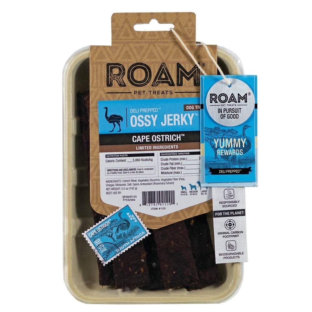 Roam Ossy Jerky Dog Jerkey Treats - 5 oz Box