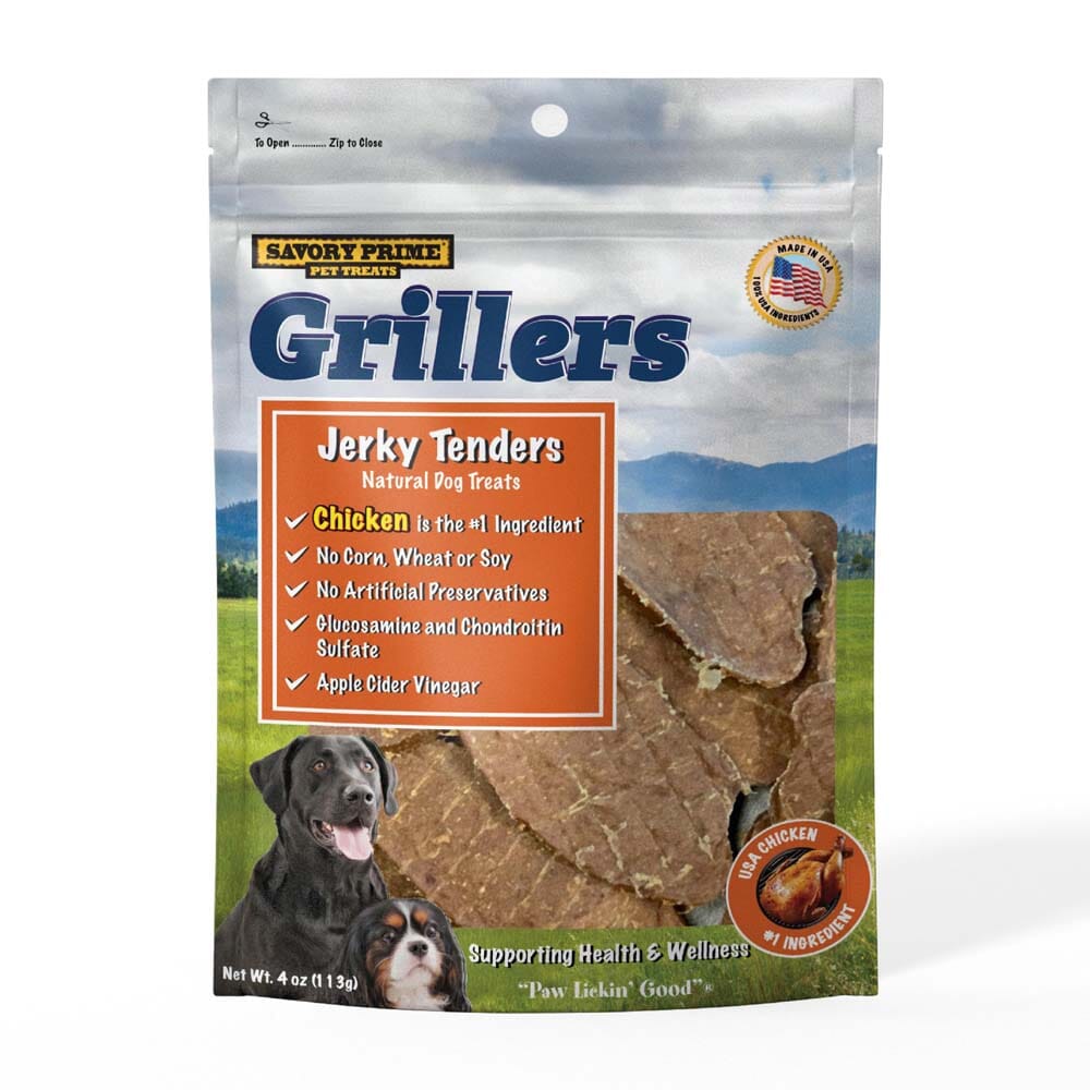 Savory Prime Girllers Jerky Tenders Dog Treats Chicken - 4 Oz