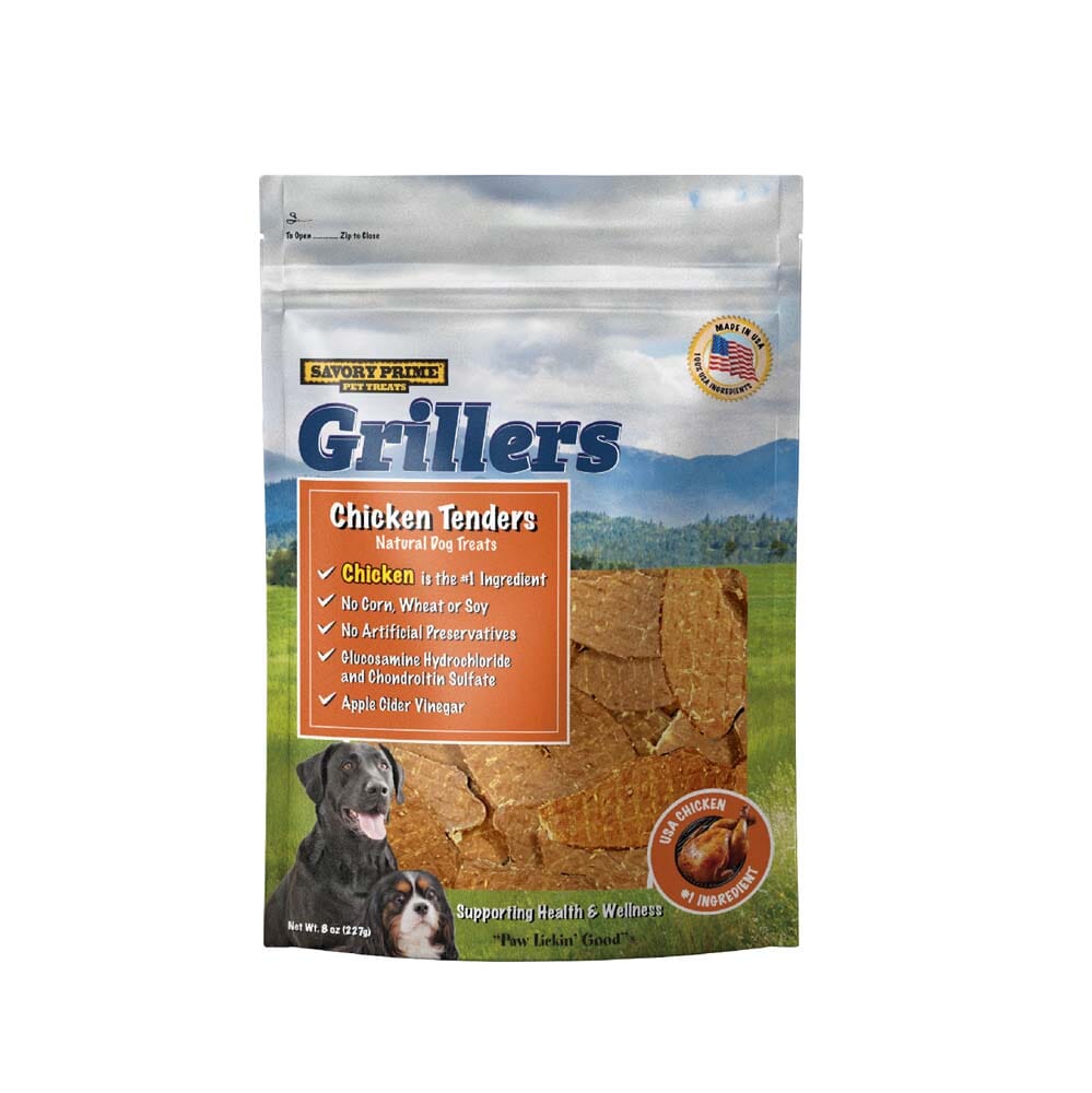 Savory Prime Girllers Jerky Tenders Dog Treats Chicken - 8 Oz