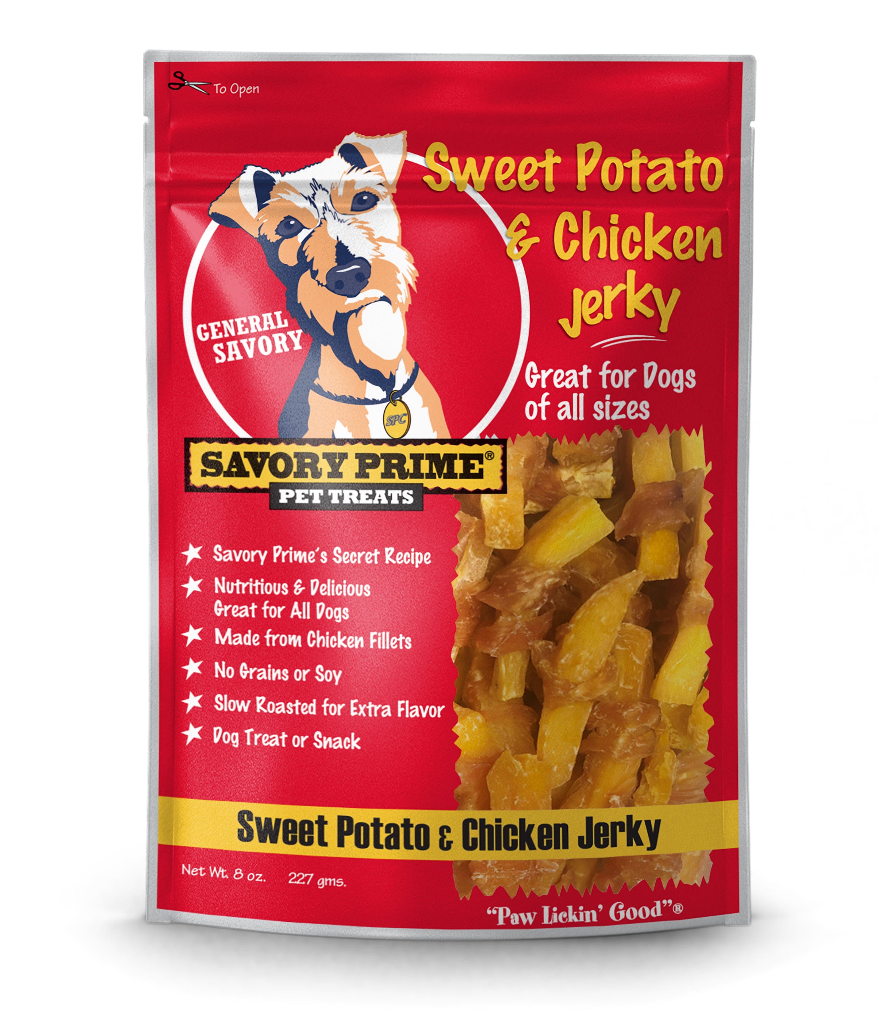 Savory Prime Jerky Treats Sweet Potato & Chicken - 8 Oz