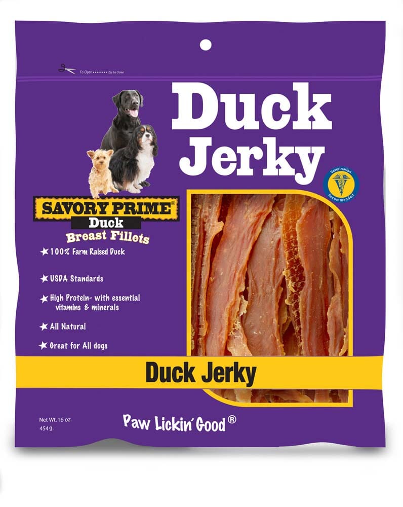 Savory Prime Natural Jerky Treats Duck - 16 Oz